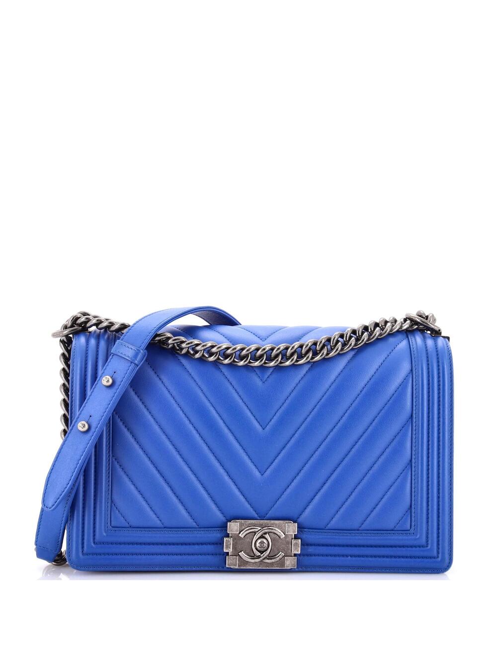 Chanel Boy Flap Bag Chevron Calfskin #296821C37B